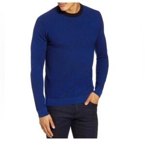 Ted Baker blue thermal uno slim gorpcore activewear cashmere blend men’s top. 7